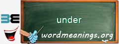 WordMeaning blackboard for under